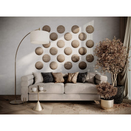 Decorative fabric velvet panels «Round Velvex»
