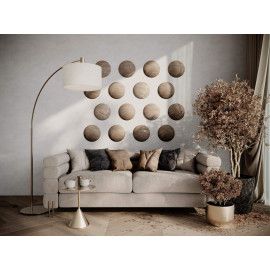 Decorative fabric velvet panels «Round Velvex»