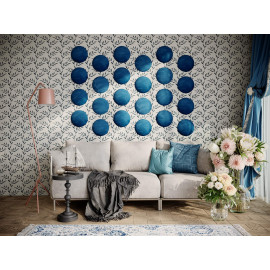 Decorative fabric velvet panels «Round Velvex»