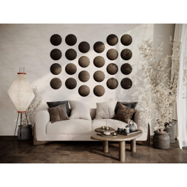 Decorative fabric velvet panels «Round Velvex»