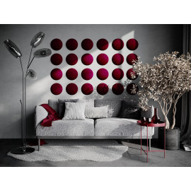 Decorative fabric velvet panels «Round Velvex»