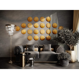 Decorative fabric velvet panels «Round Velvex»