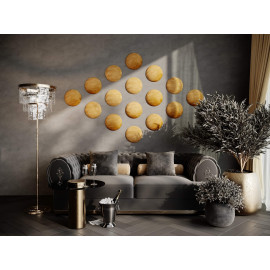 Decorative fabric velvet panels «Round Velvex»