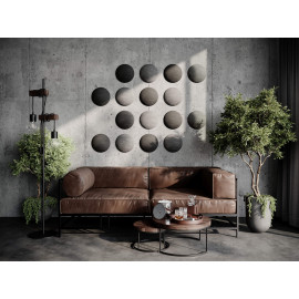 Decorative fabric velvet panels «Round Velvex»
