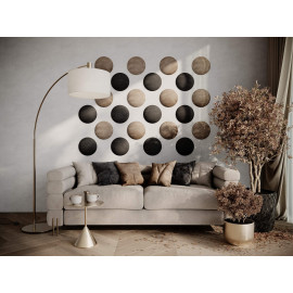 Decorative fabric velvet panels «Round Velvex»