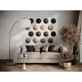 Decorative fabric velvet panels «Round Velvex»