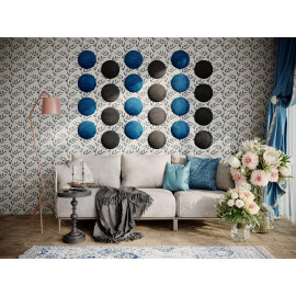 Decorative fabric velvet panels «Round Velvex»