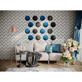 Decorative fabric velvet panels «Round Velvex»