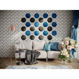 Decorative fabric velvet panels «Round Velvex»