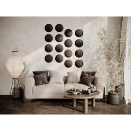 Decorative fabric velvet panels «Round Velvex»