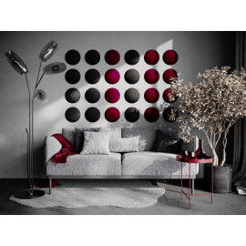 Decorative fabric velvet panels «Round Velvex»