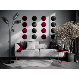 Decorative fabric velvet panels «Round Velvex»
