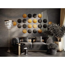 Decorative fabric velvet panels «Round Velvex»