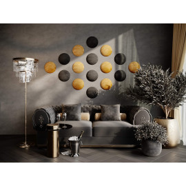 Decorative fabric velvet panels «Round Velvex»