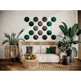 Decorative fabric velvet panels «Round Velvex»