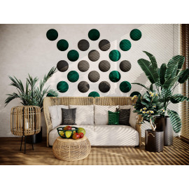 Decorative fabric velvet panels «Round Velvex»