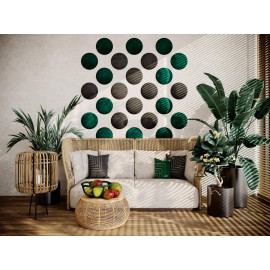 Decorative fabric velvet panels «Round Velvex»