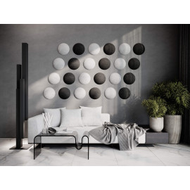 Decorative fabric velvet panels «Round Velvex»