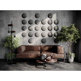 Decorative fabric velvet panels «Round Velvex»