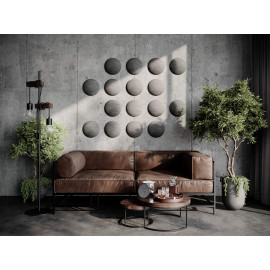 Decorative fabric velvet panels «Round Velvex»