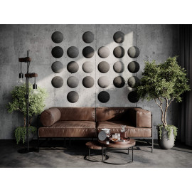 Decorative fabric velvet panels «Round Velvex»