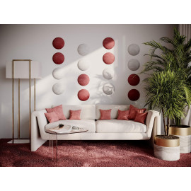 Decorative fabric velvet panels «Round Velvex»