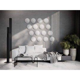 Decorative fabric velvet panels «Round Velvex»