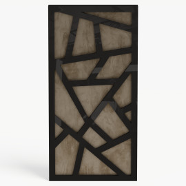 Narrow Acoustic Panel "Skyross-F Fabric" Black Gloss