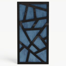 Narrow Acoustic Panel "Skyross-F Fabric" Black Gloss