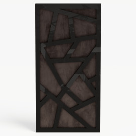 Narrow Acoustic Panel "Skyross-F Fabric" Black Gloss