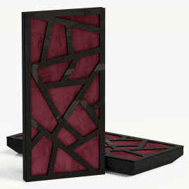 Narrow Acoustic Panel "Skyross-F Fabric" Black Gloss