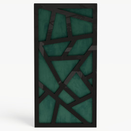 Narrow Acoustic Panel "Skyross-F Fabric" Black Gloss