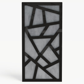 Narrow Acoustic Panel "Skyross-F Fabric" Black Gloss