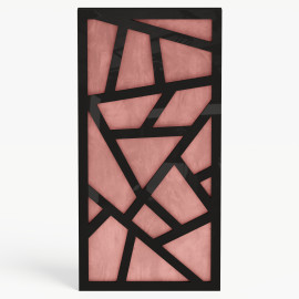 Narrow Acoustic Panel "Skyross-F Fabric" Black Gloss