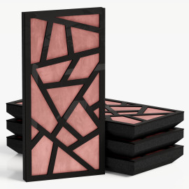 Narrow Acoustic Panel "Skyross-F Fabric" Black Gloss