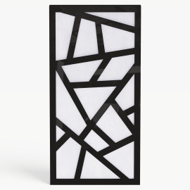 Narrow Acoustic Panel "Skyross-F Fabric" Black Gloss