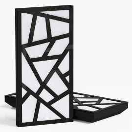 Narrow Acoustic Panel "Skyross-F Fabric" Black Gloss