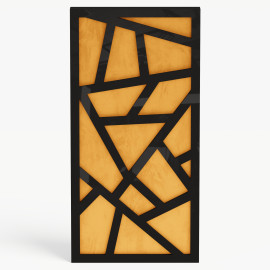 Narrow Acoustic Panel "Skyross-F Fabric" Black Gloss