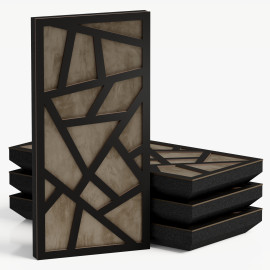 Narrow Acoustic Panel "Skyross-F Fabric" Black