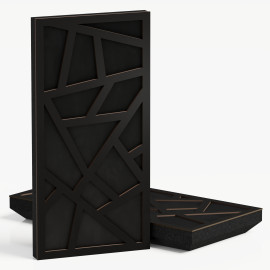Narrow Acoustic Panel "Skyross-F Fabric" Black