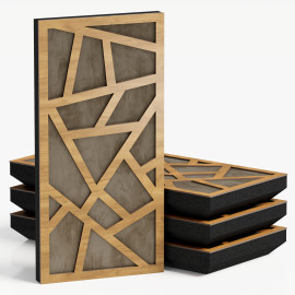 Narrow Acoustic Panel "Skyross-F Fabric" Oak