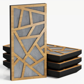 Narrow Acoustic Panel "Skyross-F Fabric" Oak