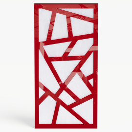 Narrow Acoustic Panel "Skyross-F Fabric" Red Gloss