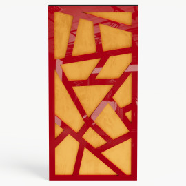 Narrow Acoustic Panel "Skyross-F Fabric" Red Gloss