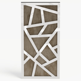 Narrow Acoustic Panel "Skyross-F Fabric" White Gloss