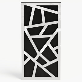 Narrow Acoustic Panel "Skyross-F Fabric" White Gloss