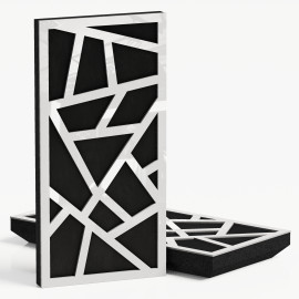 Narrow Acoustic Panel "Skyross-F Fabric" White Gloss