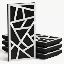 Narrow Acoustic Panel "Skyross-F Fabric" White Gloss