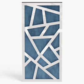 Narrow Acoustic Panel "Skyross-F Fabric" White Gloss