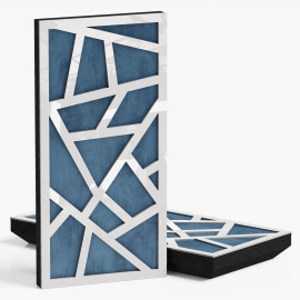 Narrow Acoustic Panel "Skyross-F Fabric" White Gloss